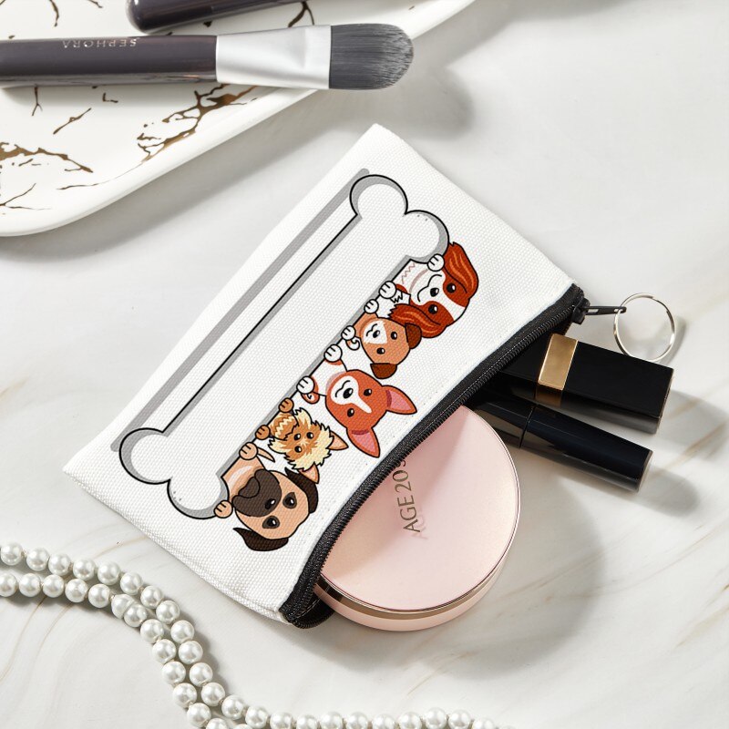 Nuovo portamonete Unisex semplice con stampa solida e simpatico cane con cerniera Lady Girls portafoglio portatile borsa piccola in tela per regali da ragazza