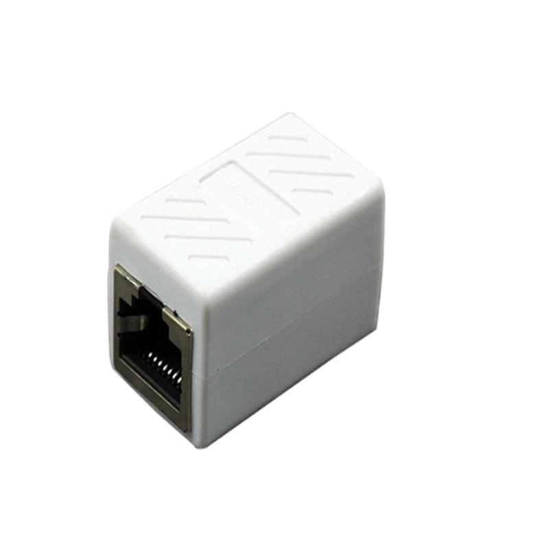RJ45 Connector Network Extender Female To Female RJ45 Extender Adapter Gigabit Interface For PC Network Extension Cable: Orange