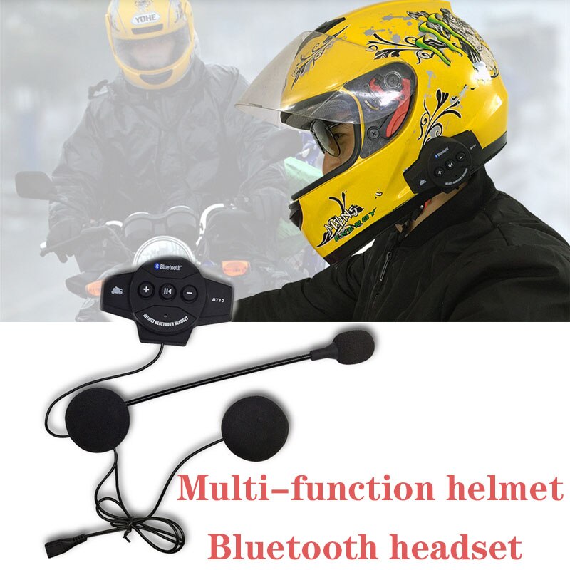 Bluetooth Motorhelm Headset Motor Handsfree Headset Hoofdtelefoon Intercom Voor Muziek Gps Auto Styling Dfdf