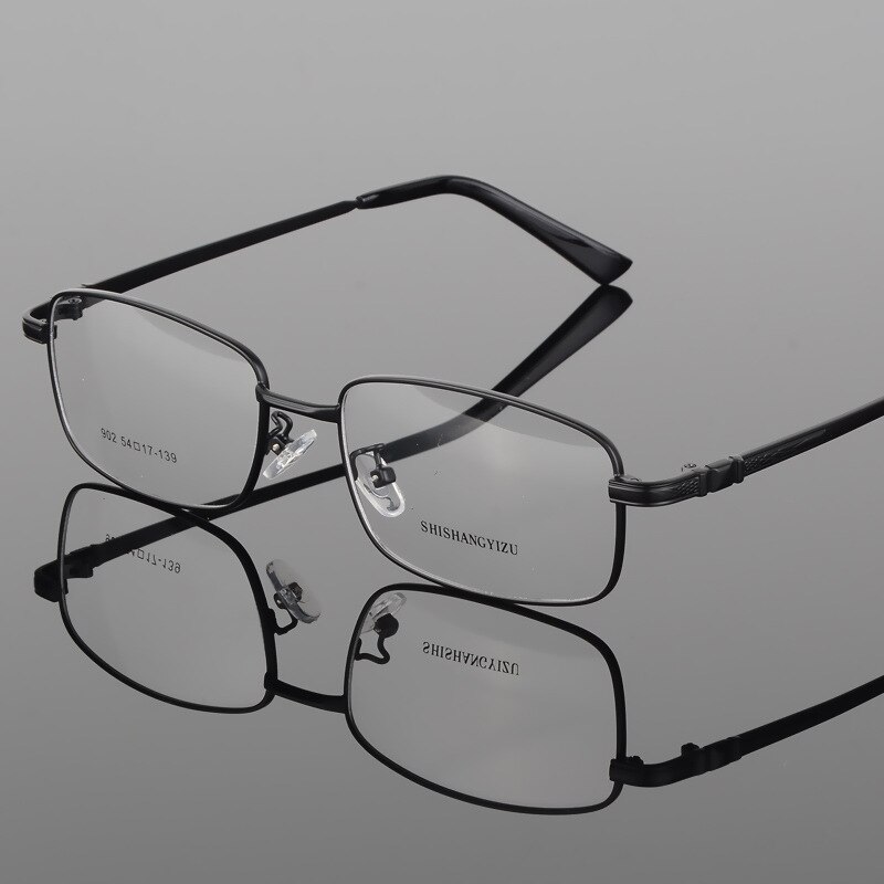 BCLEAR-Gafas de clásicas para hombre, lentes con chapado en oro grueso, marco completo, monturas de gafas de S902: Negro