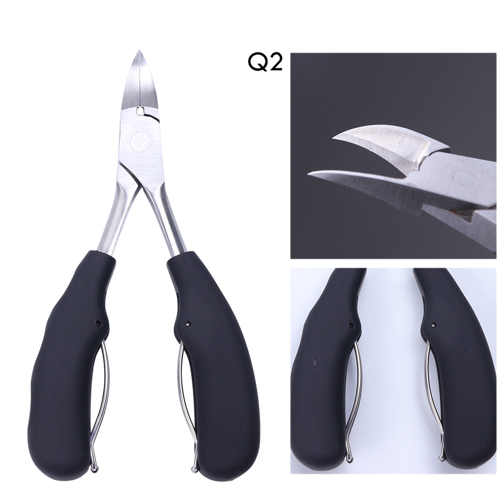 Nail Cuticle Clipper Manicure Scissors Stainless Steel Trimmer Pliers With Spring Black Red Dead Skin Cutter Nail Tools SAQ1-8: Q2