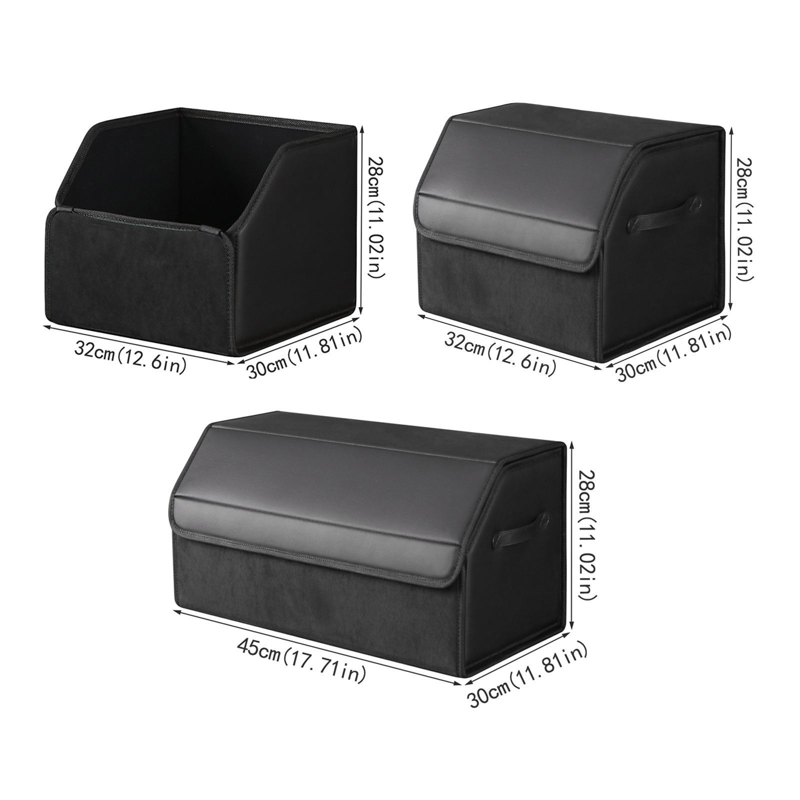Car trunk storage box Big capacity Auto Multifunctional suede car Folding For Emergency Storage Box