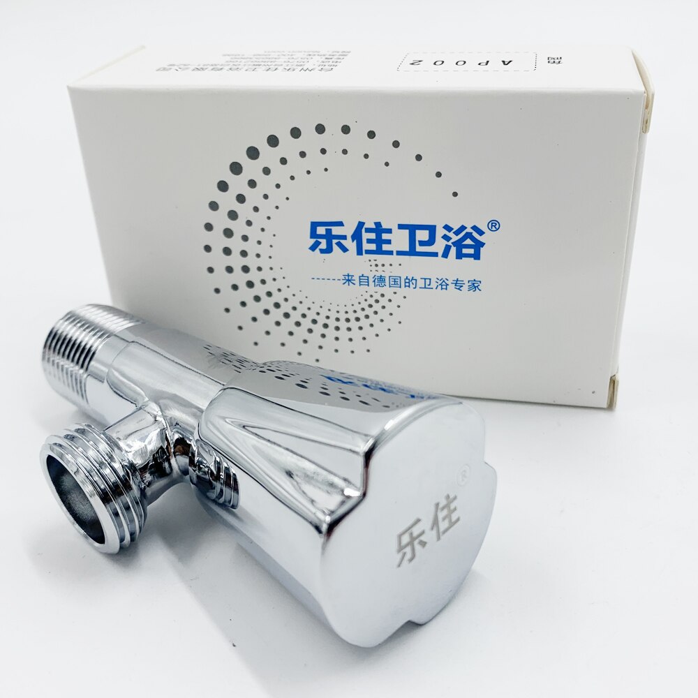 LEZHU Bathroom Angle Filling Valve Faucets Black Stainless Steel Kitchen Cold Mixer Tap Accessories Standard G1/2 Threaded