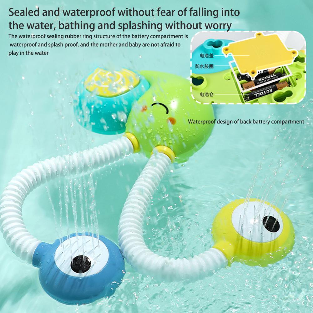 Bath Toys Water Game Snail Spraying Faucet Shower Cartoon Electric Water Spray For Baby Bathtime Bathroom Kids Bathing Snail Toy