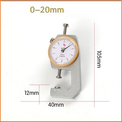 0-30 MM 0.1 MM précision épaisseur jauge calibrateur épaisseur mètre cadran testeur outil de mesure: 30030004  0-20MM