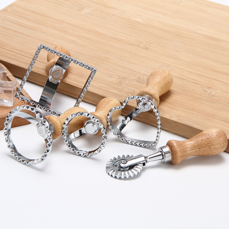 Hem ravioli cutter set pasta press kök bifogningssats ravioli maker mögel verktyg ravioli stämpel set bakverk hjul set kakform