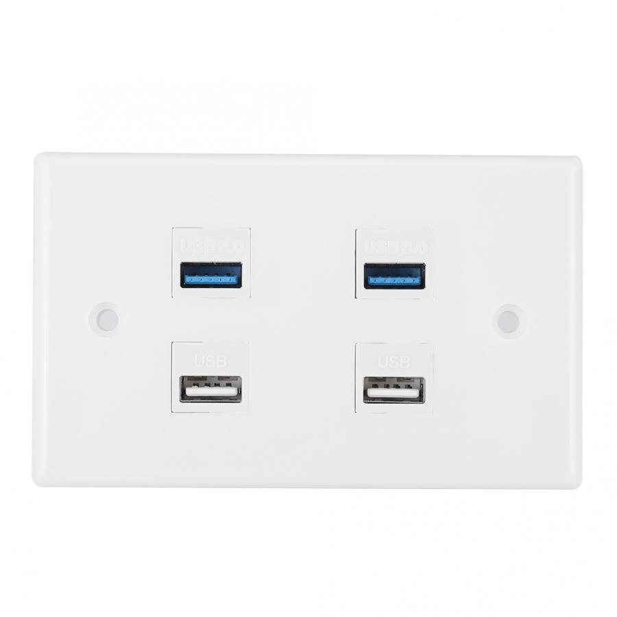 USB Wall Panel 2 USB2.0 + 2 USB3.0 Poort Informatie Panel Muur Plaat voor Home Office Hotel USB Plaat Panel