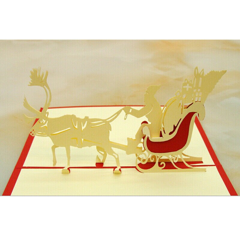 3D Pop Up Sculpture Greeting Cards Christmas Birthday Valentine Invitation Card: H1