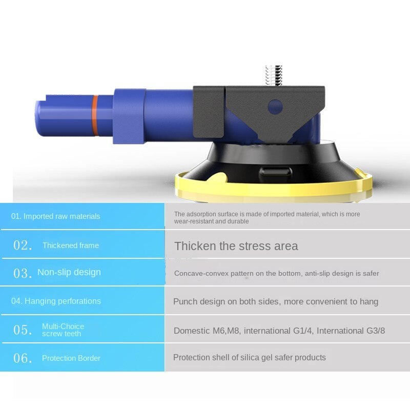 Leistungsstarke saugnapf 6-Zoll 150mm Fotografie Auto saugnapf Reparatur Depression Vakuum Luftpumpe Saugnapf