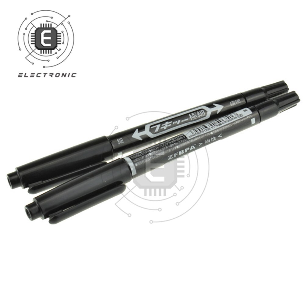 Double stylo Anti-gravure CCL, 5 pièces/lot, Circuit imprimé PCB, marqueur d&#39;encre pour bricolage, réparation PCB, diagramme de Circuit imprimé CCL noir/bleu/rouge