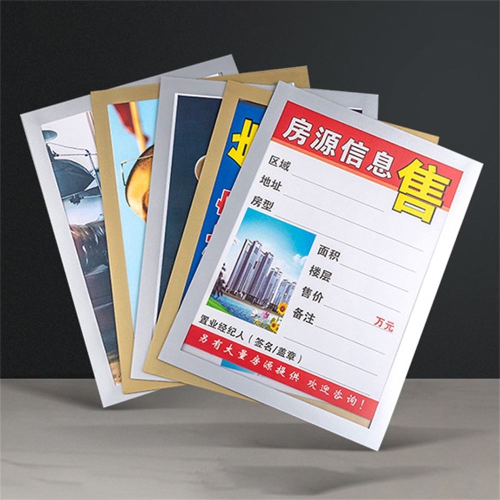 A5 Clear Wall Mounted Self-adhesive Magnetic Document Sign Holder Picture Poster Display Plastic Frame