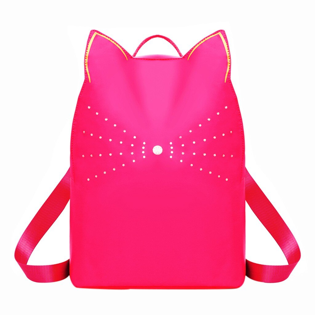 2020 meninas gato orelha ombro mochilas mulheres grande capacidade saco de escola bonito mochilas para adolescentes meninas portátil mochila: C