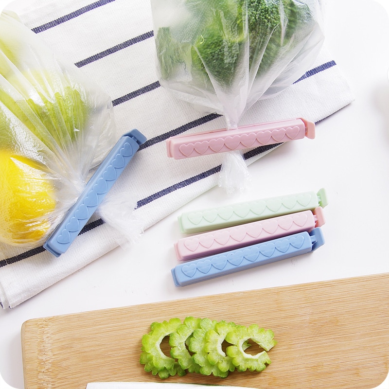 Luluht taskeklemmer 5 stk./parti almindelig forsegling klemme mad frisk holde plstick mad snack tæt klip hjem opbevaring mad forseglings klips