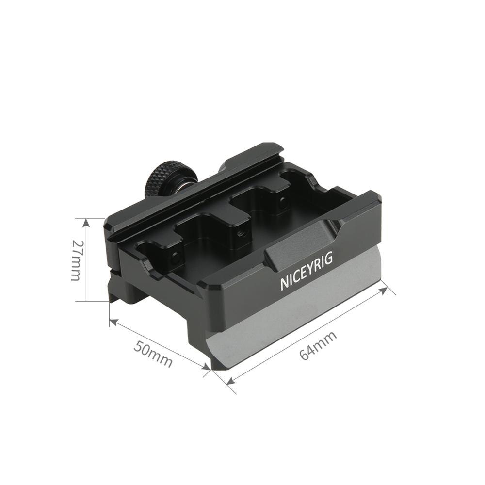 Niceyrig Quick Release -in Base Plate Arca Dovetail Clamp to Manfrotto Dovetail