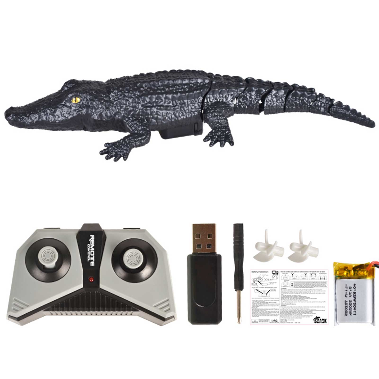 2.4G Afstandsbediening Krokodil Onderwater Simulatie Vis Zwemmen Krokodil Speelgoed Lange Levensduur Batterij Afstandsbediening Speelgoed
