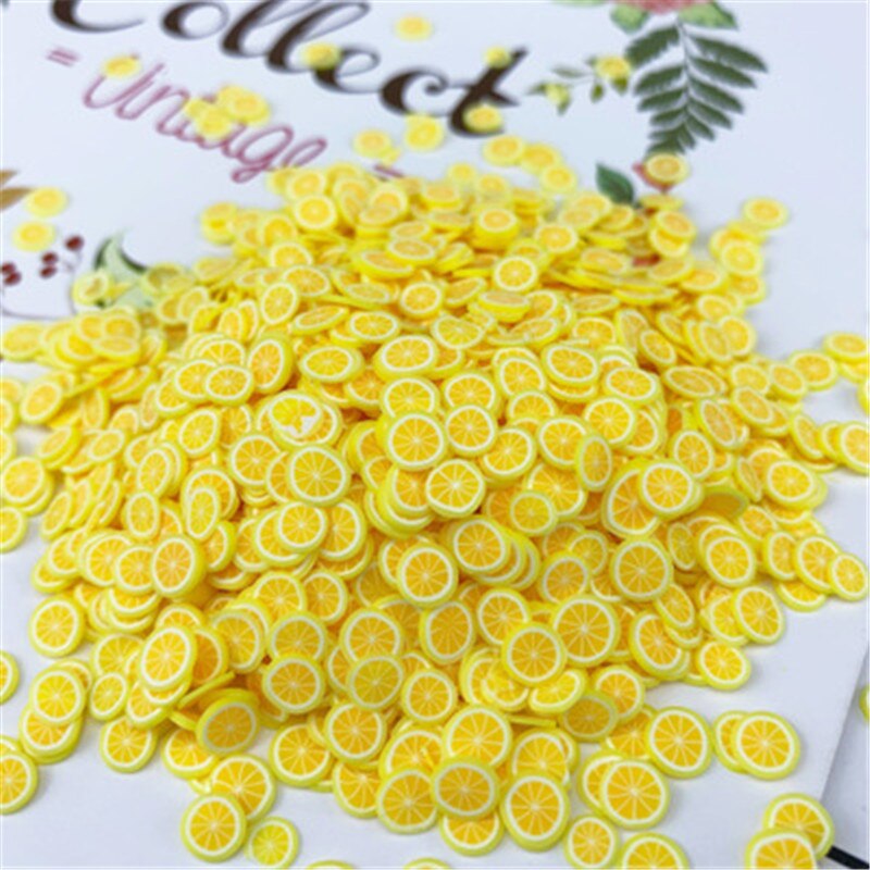 1000pcs/set Vegetables Slimes Fruit Slices Decor Additives For Filler Supplies Accessories Watermelon For Nail Art Slimes Toy: white