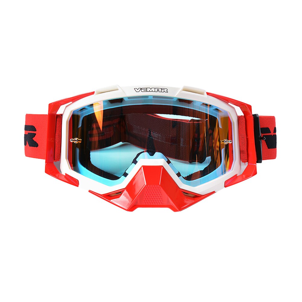 Motocross Goggles Moto Glasses Outdoor Sport Cycling Dirt-Bike Off-Road Sun Glasses MX ATV Men Motorcycle Helmet Goggles: Red Whtie