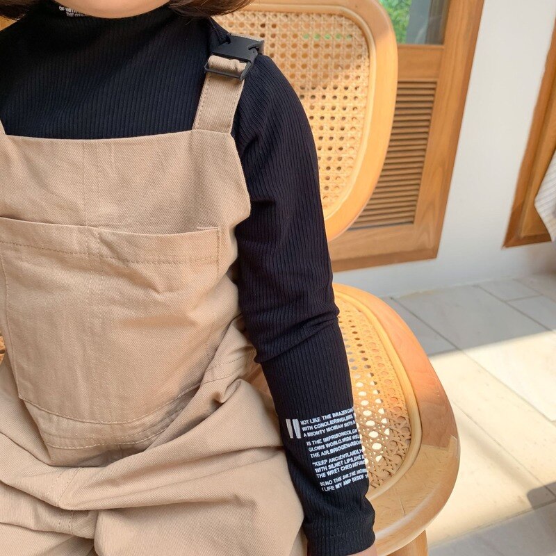 Herfst Kinderen Overalls Kinderkleding Koreaanse Stijl Meisjes Katoen Algehele Effen Kleur Rechte Pijpen Broek