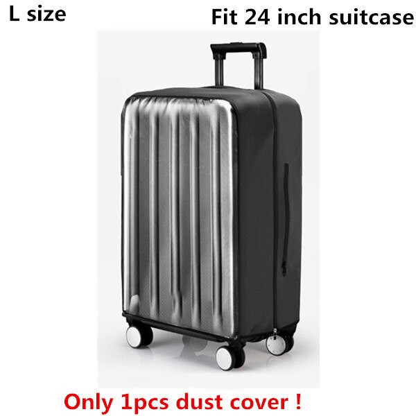 Pvc gennemsigtigt bagagerumscover til bagage elastisk vandtæt trolley kuffert regntasker rejse kuffert tilbehør 18-30 tommer trolley: Tilbage-l