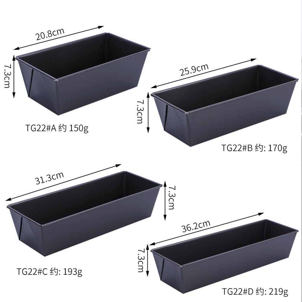 Non-stick Koektrommel Toast Bakken Pan Brood Cake Box Mold Rechthoek Carbon Staal Bakplaat Bakvormen Gereedschap