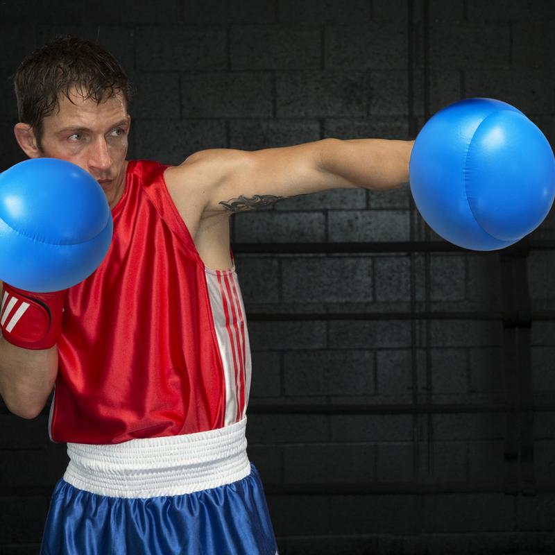 Gants de boxe gonflables en PVC, gants d'exercice interactifs pour les jeunes, mitaines de jeu, intérieur, 1 paire