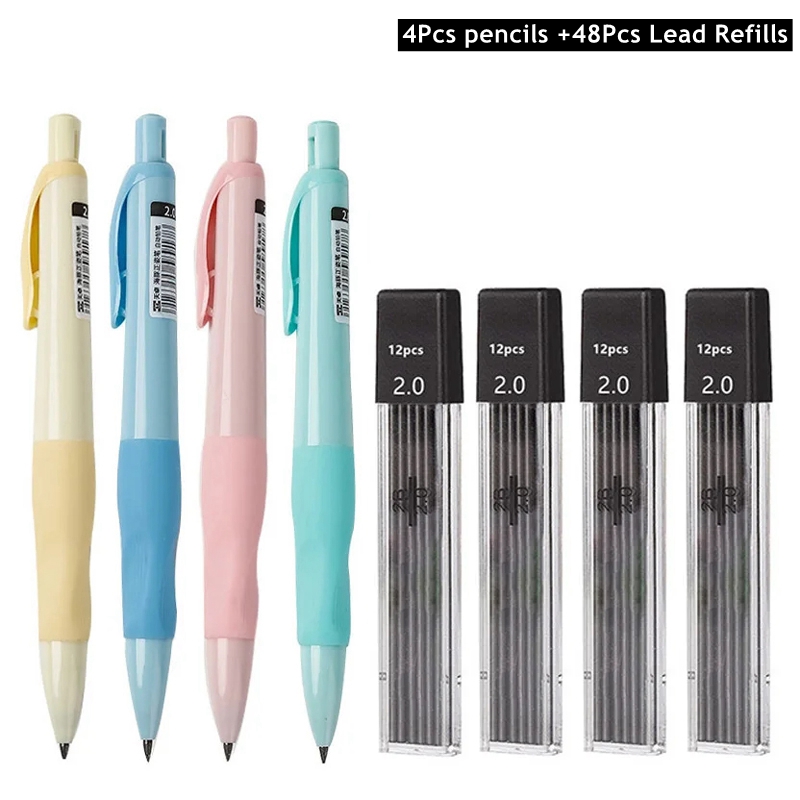 Ensemble de crayons mécaniques dauphin mignon de 2mm, crayon HB pour dessin de charpentier 2.0mm pour dessin, écriture, croquis, fournitures scolaires Kawaii: green