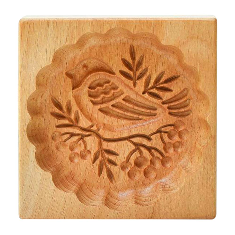 Wooden Cookie Mold Cutter Animal Carving Wooden Kitchen Cookie Mold Mooncake Mold Biscuit Easter Decoration Kitchen Baking Tools