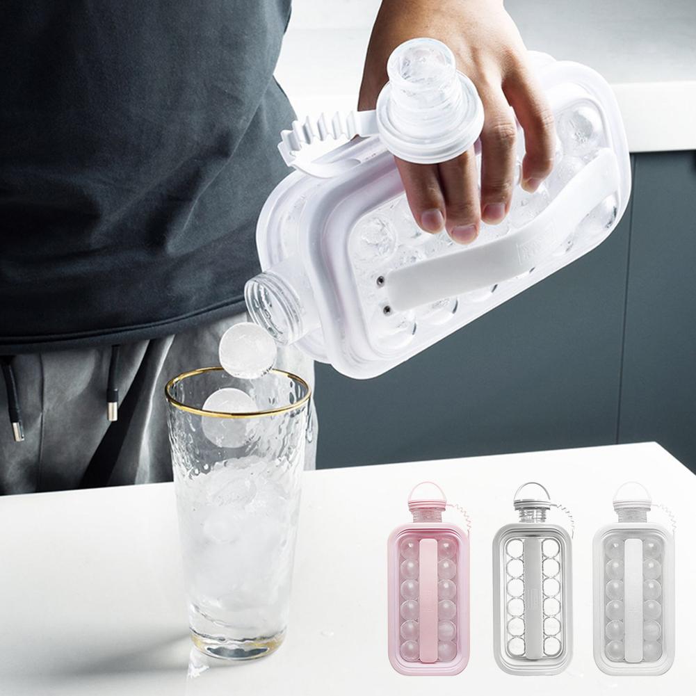 Wonderlife Ice Ball Maker Kettle 2-in-1 Portable Ice Kettle Ice Cubic Maker Container With Lid For Cocktail Ice Coffee Ice