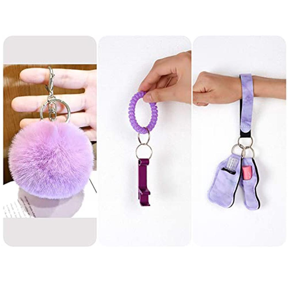 Women's Security Alarm Set 130db Alarm Volume Wolf Alarm To With The Pull Activate Hazard Guard Set Needle Flashlight L9A3