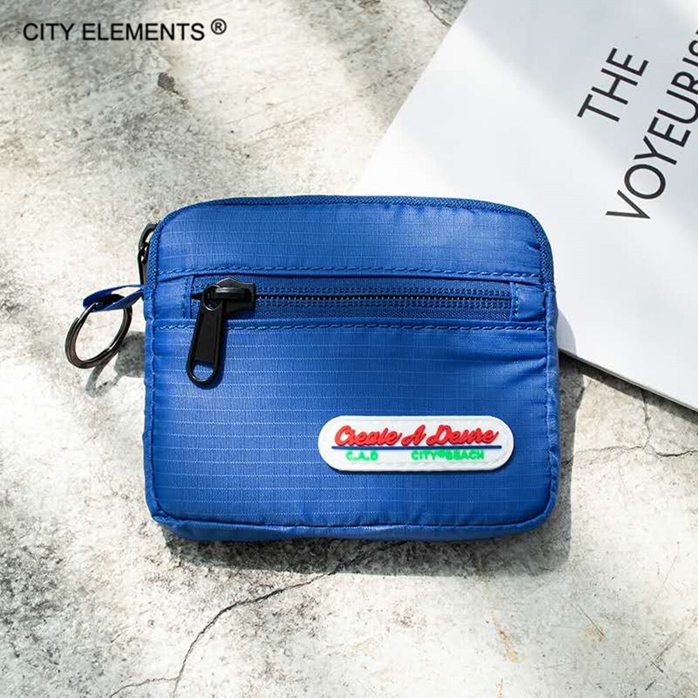 de Lindo bolso de la tarjeta de las muchachas solid monedero multi-función de cambio de monedero impermeable hebilla de bolsillo de las mujeres monedero: Azul oscuro