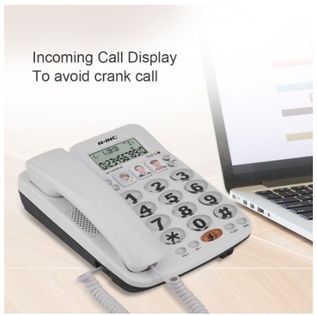 2-line Corded Phone with Speakerphone ID and Call Speed Dial Corded Phone for Home/Office 2-line Corded Phone with Speakerphone