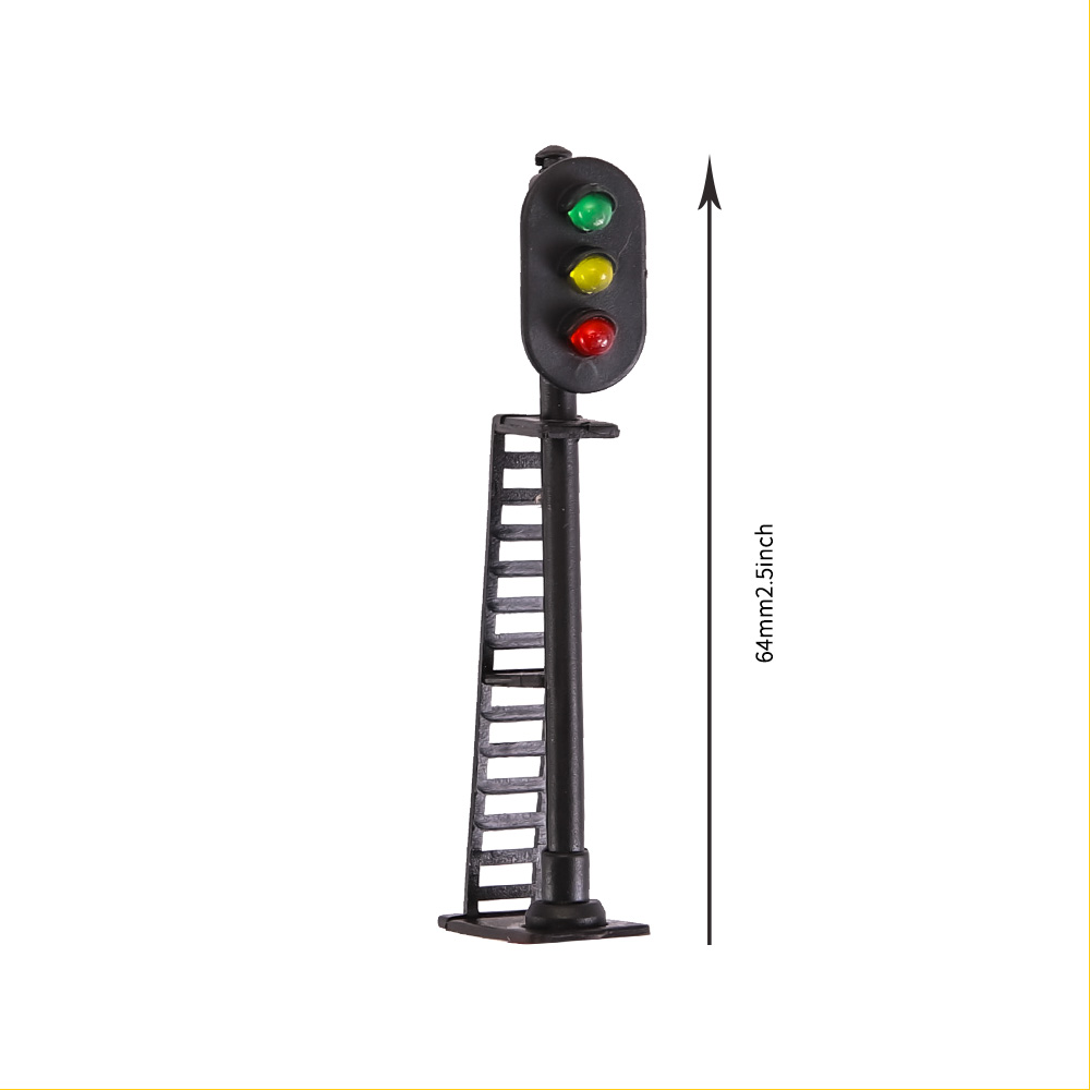 HO 1:87 Scale Mini Traffic Signs Miniature Signal Traffic Lamp Scene Rail For Railway Landscape Layout