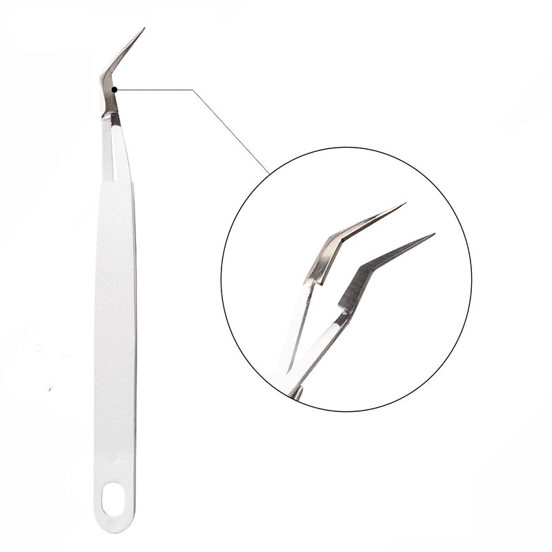 Craft Weeding Tools,Vinyl Weeder Basic Tool for Silhouettes, Cameos, Lettering ,White Cross Locking Tweezers