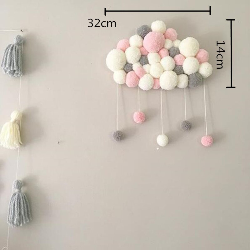 Bola de Pelo de terciopelo Coral para bebé recién nacido, juguetes de decoración para habitación infantil, accesorios de fotografía para dormitorio de bebé, juguetes de decoración