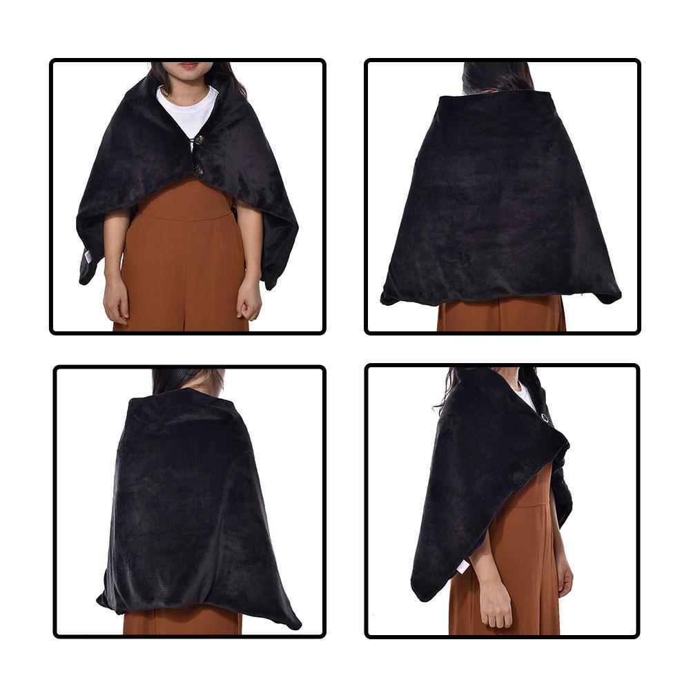 USB Heated Shawl Winter Warm Thermal Electric Heating Shoulder Blanket For Outdoor Camping Hiking Office And Sofa Use Warmer