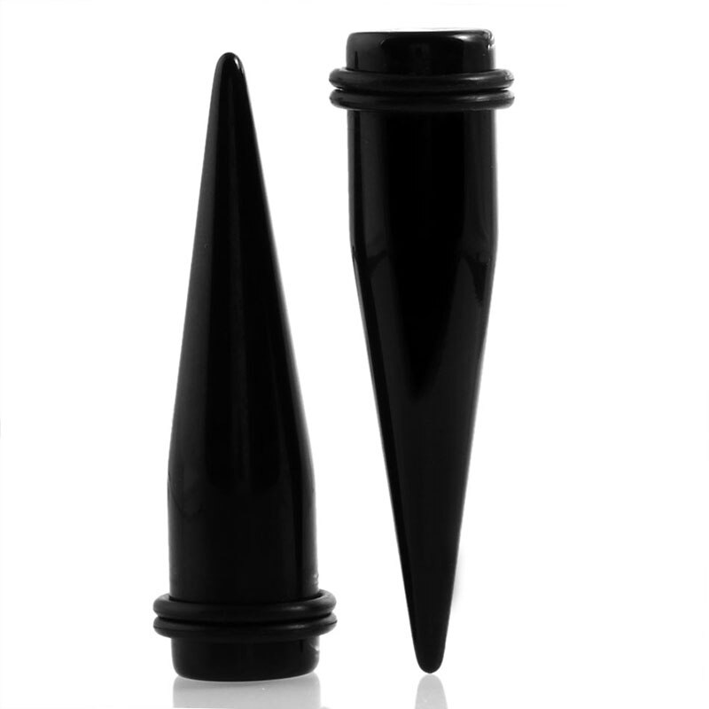 Expansores Oreja Piercing Oor Body Sieraden Brancard Uitbreidingen Dilations Oor Gauge Tapers Stekkers Met Siliconen Ring 1.6Mm-16mm: Black / Licht Geel Goud Kleur