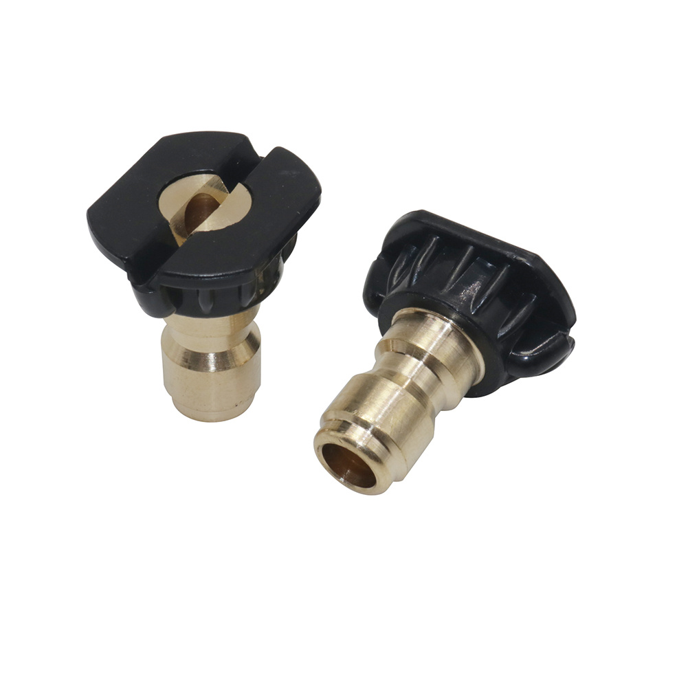 Boquilla de pulverización para lavadora de alta presión, conexión rápida de 1/4 ", 0 15 25 40 65 grados, punta para boquilla de jabón de riego, limpieza de jardín, 1 Uds.