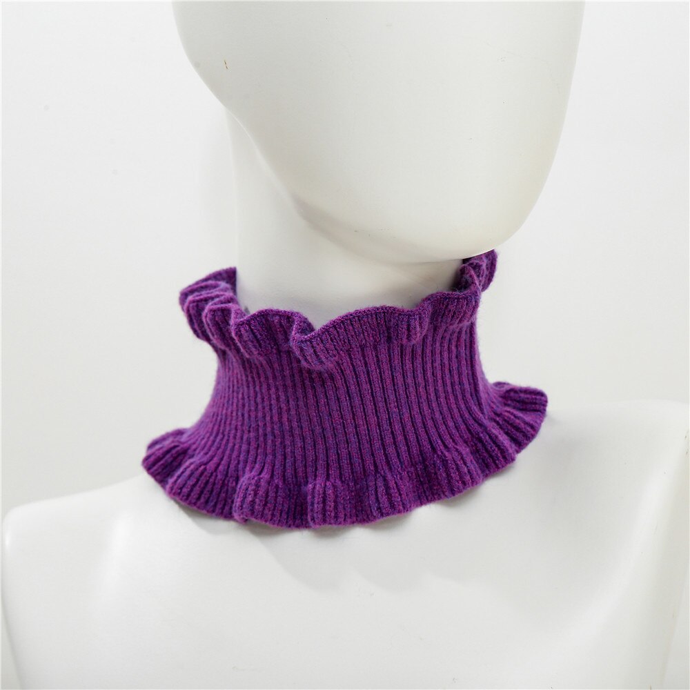 Dame vinter rød sort tyk strik ring tørklæde tube halsvarmere dame elastisk hår pandebånd tørklæder til damer foulard: 3