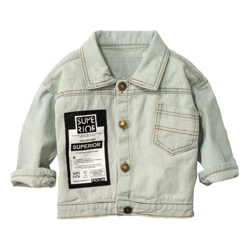 Baby Denim Jacket Infant Boy Girl Fall Outerwear 2022 Letter Boys Girls Coats 1 2 3 4 5 Years Kids Clothing Top: 24M