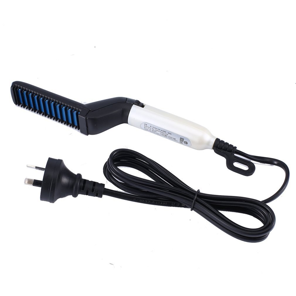 Quick Baard Stijltang Multifunctionele Haar Kam Curling Curler Tonen Cap Mannen Kappers Rood: AU PLUG