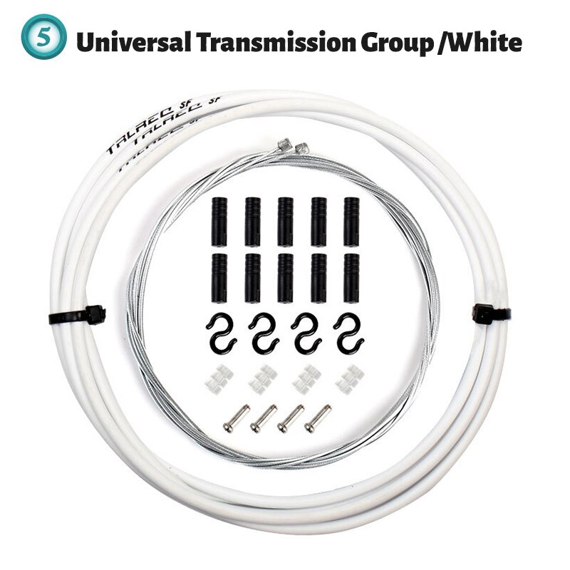 1 Set Front/ Rear Brake Gear Cable For MTB Road Bicycle Brake Line Bicycle Speed Line Fixed Gear Shifter Gear Brake Cable Cores: white
