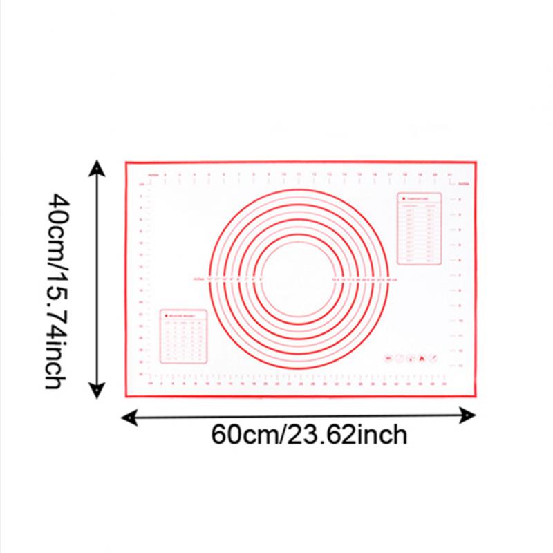 1Pc Kneading Dough Mat Baking Mat Pizza Dough Maker Rolling Dough Pad Kneading Dough Mat Non Stick Kneading Accessories: 40x60cm