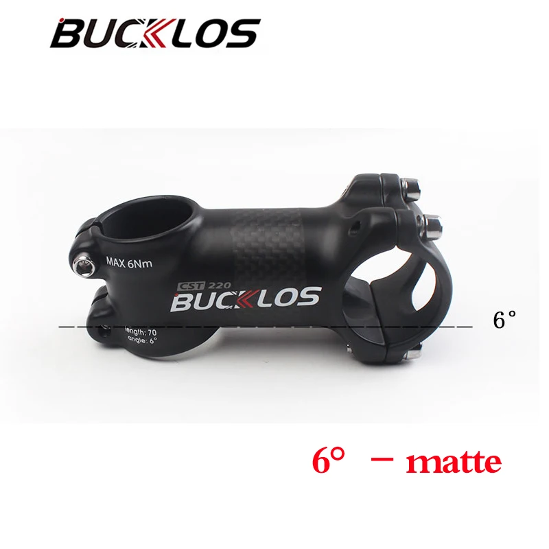 Toseek-vástago de bicicleta de fibra de carbono, 6/10/17/25/35 grados, ultraligero, 60/70/80/90/100mm, potencia de bicicleta de montaña, aluminio: Blanco