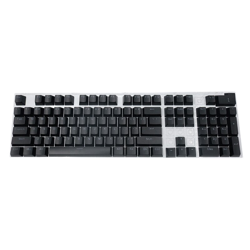 Teclas blancas 104 para teclado mecánico, teclas de juego resistentes al desgaste, sin aceite, color blanco: Black