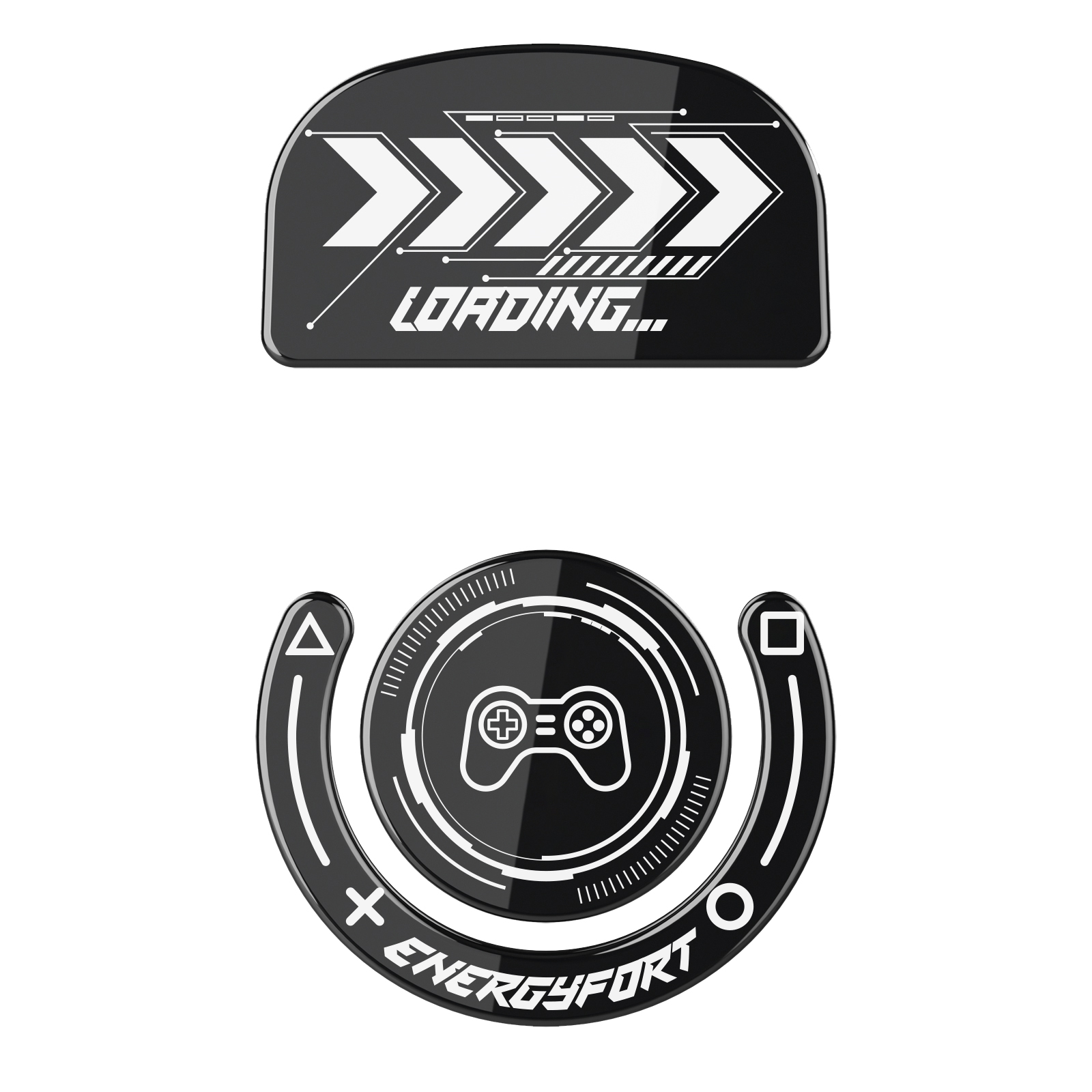 Pegatina de pies de ratón de cristal para patines Logitech G PRO X SUPERLIGHT con borde curvo redondeado, pies deslizantes adecuados para juegos FPS MOBA: Negro