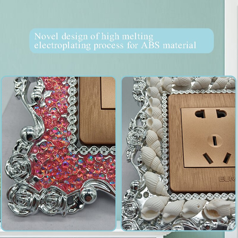 home office switch sticker decoration sticker resin single light switch surrounding socket panel protection sticker
