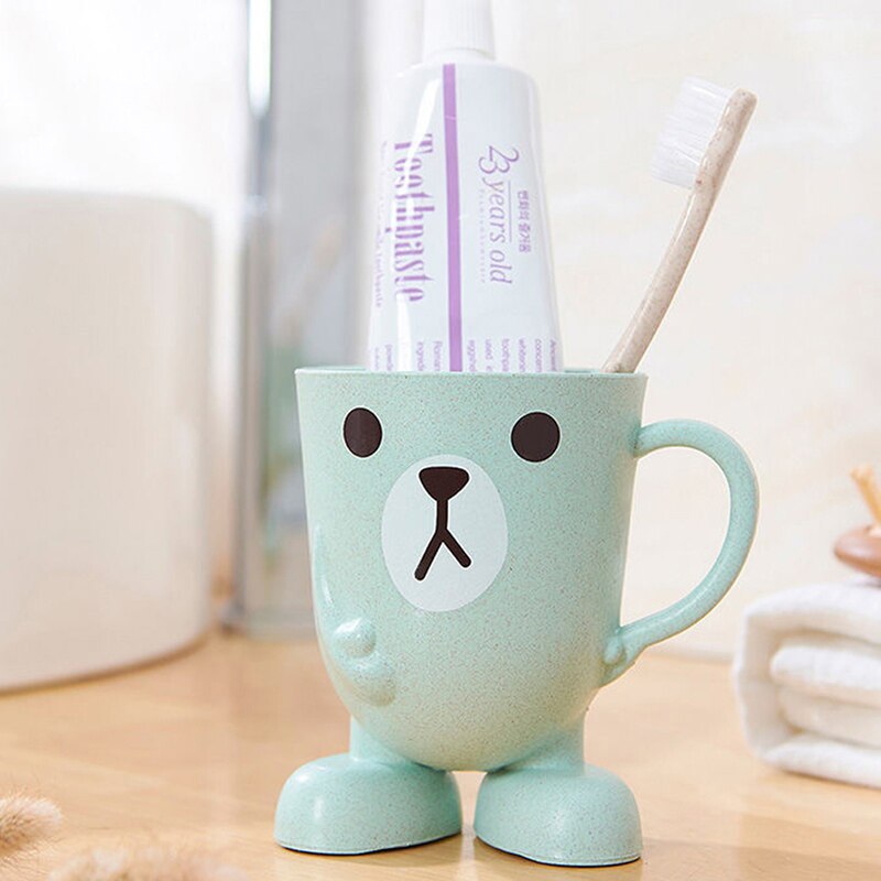 Babybekers drinkwater tandenborstel tanden wassen beker kinderen baby melkbeker mok cartoon plastic 250ml