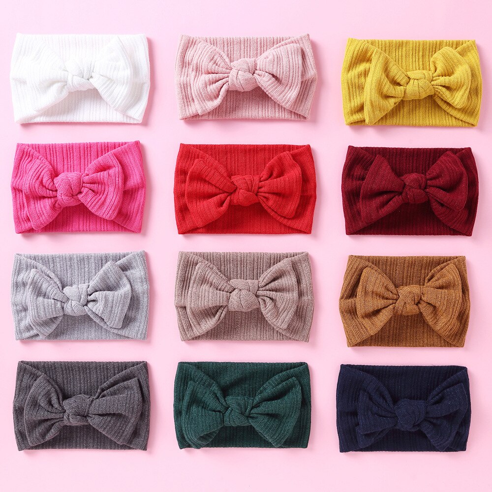 Winter Baby Hoofdband Wollen Meisjes Wide Headwrap Snoep Kleur Kinderen Oor Warmer Haarbanden Pasgeboren Tulband Zachte Hoofdbanden