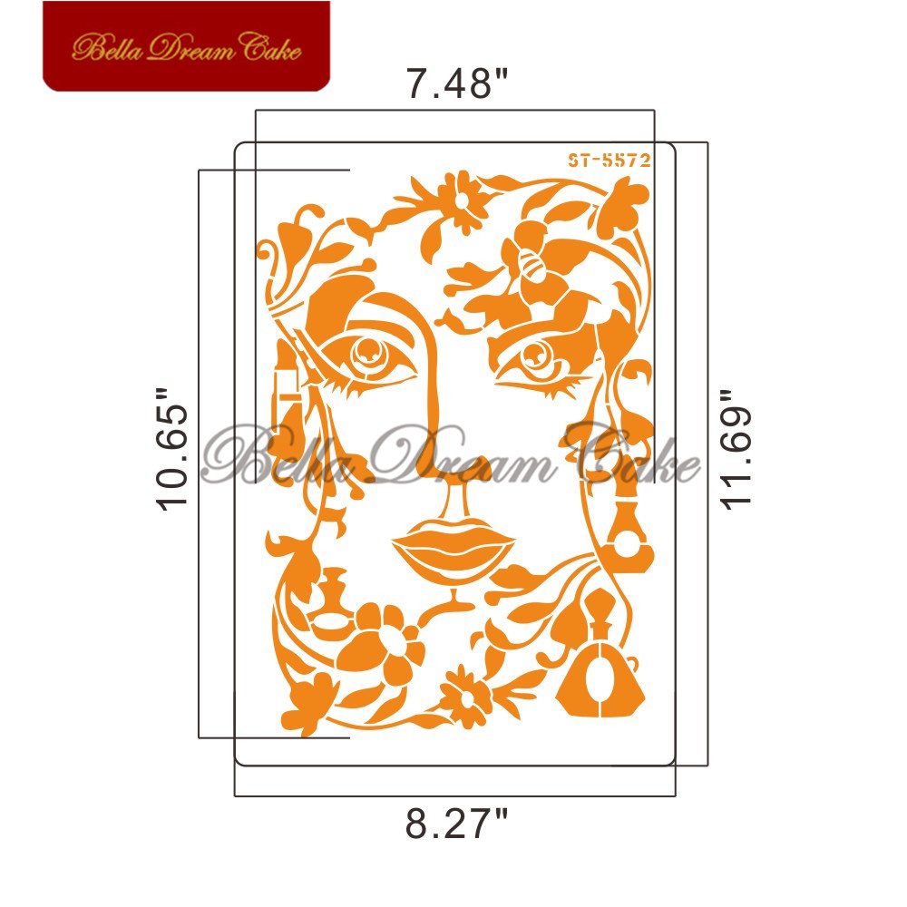 Kopp/klocka/nyckelmönster tårta stencil plast lager stenciler för gör-det-själv scrapbooking rita stenciler heminredningsmall: St -5572