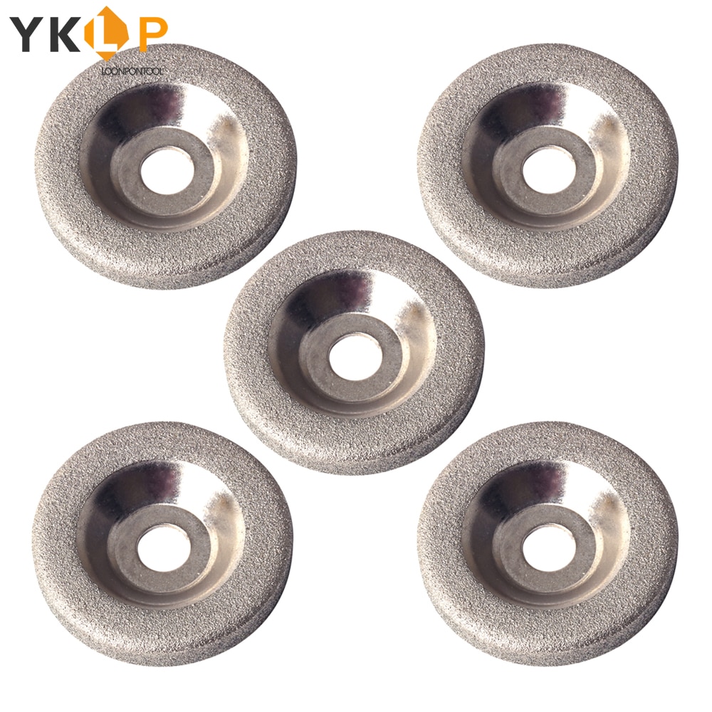 Cercles de meulage de disque de meule de diamant de placage de 50mm pour des accessoires de meuleuse d'affûteuse d'acier de tungstène 5 pièces/ensemble